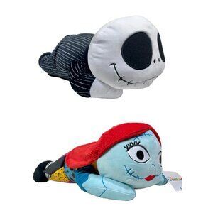 Disney Cuddleez  24" The Nightmare Before Christmas Jack Skellington & Sally 2Pk